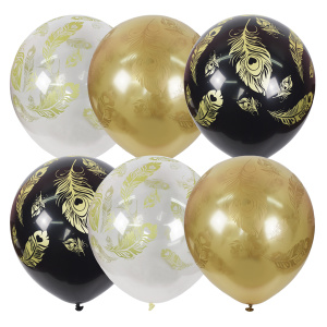 12"/30 BLACK & GOLD & TRANSPARENT () 5 .    25